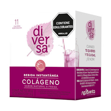 Bebida en Polvo Diversa   Colágeno Sabor Fresa Caja x 12 Sobres  