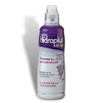 Hidraplus Zinc Cloruro De Sodio + Dextrosa Tecnoquimicas Sabor Uva Frasco x 400 ml  