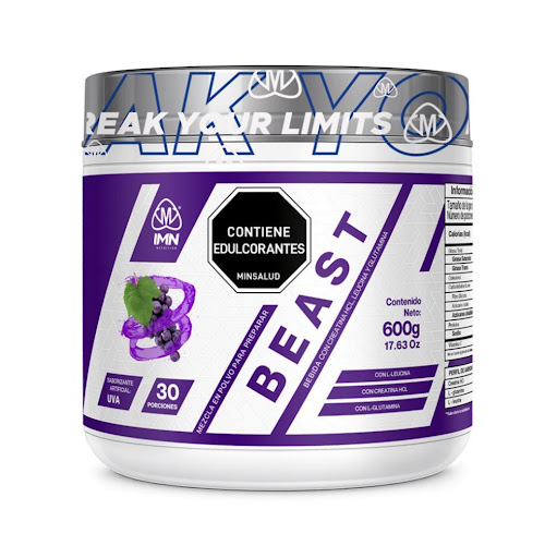 Creatina HCL sabor flevor grape 600 gr  IMN NUTRITION TARRO x 600 GR  