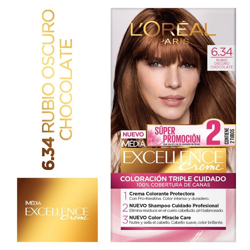 Tinte Excellence Doble Tubo Tono Chocolate 6.34 x 47 gr