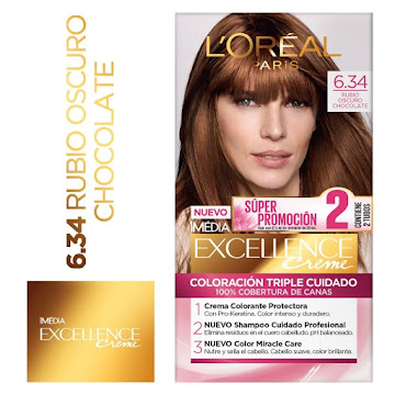 Tinte Excellence Doble Tubo Tono Chocolate 6.34 x 47 gr  