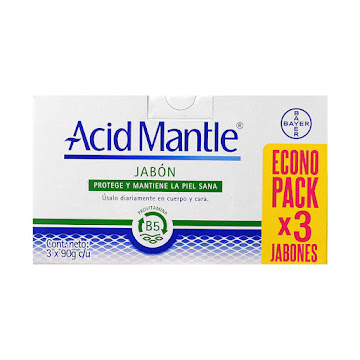 Jabón Acid Mantle Humectación Piel Epecializada Bayer 90 gr x 3 und  