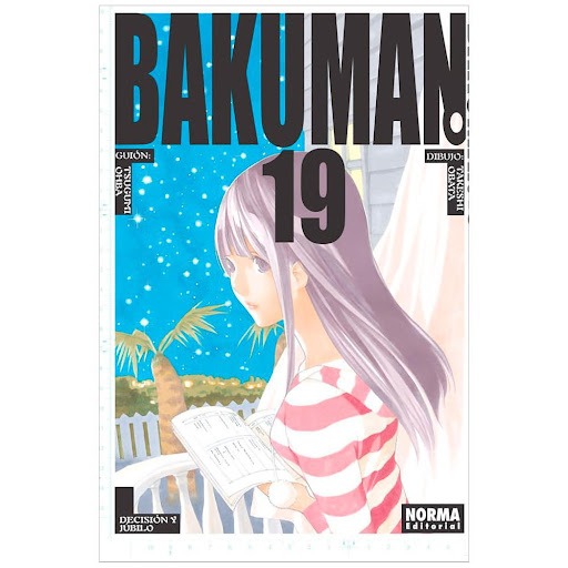 Bakuman No. 19 Editorial Norma Libro x 1.0 BAKUMAN. 19   Autores:Takeshi Obata, Tsugumi Ohba  Colecciones:CÓMIC MANGA  Editoriales:NORMA Editorial  Series:BAKUMAN  UNA VEZ MÁS, NIIZUMA CONTRA LOS ASHIROGI EN LAS PÁGINAS DE LA JUMP.  ¿Zombie Gu