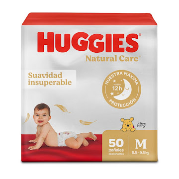 //PAÑAL HUGGIES NATURAL CARE  TALLA M-2 X 50UND UNISEX  