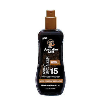 Bronceador Australian Gold Spf 15 Instant Bronzer  Spray Gel x237ml   