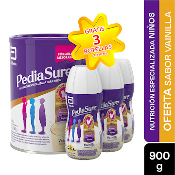 //Oft Pediasure Vainilla 900gr + Gratis 3 Pediasure RPB x220 ml  