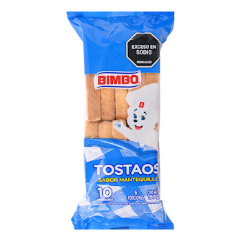 Tostadas Bimbo Tostaos Mantequilla Paquete x 150 gr  