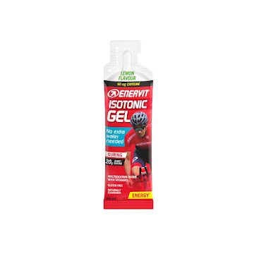 Gel Isotónico Enervit Sabor Limón con Cafeína Sachet x 60 ml  
