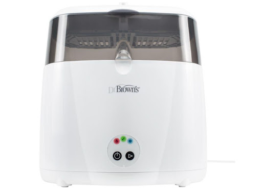 Esterilizador Electrico Deluxe Dr Brown's para 6 Teteros y Accesorios Dr Brown's Caja x 1 El esterilizador Deluxe de Dr. Brown es parte de una familia completa de productos que incluye teteros y sus accesorios, productos de lactancia, chupetes y mordedores, vasitos de entrenamiento e innov