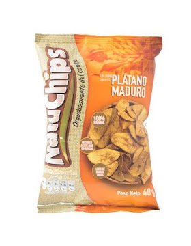 PASABOCAS NATUCHIPS PLÁTANO MADURO PAQUETE X40G.                         