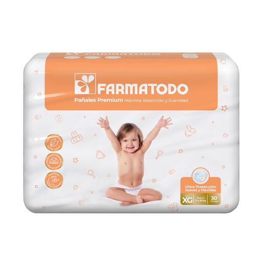 Pañal Farmatodo Premium Etapa 4 Talla XG x 30 und