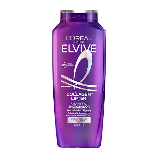 Shampoo Elvive Collagen Lifter Engrosador Botella x 370 ml