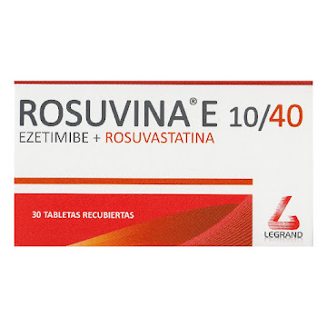 Rosuvina E Ezetimibe   10mg + Rosuvastatina 40mg Legrand Caja x 30 Tabletas  