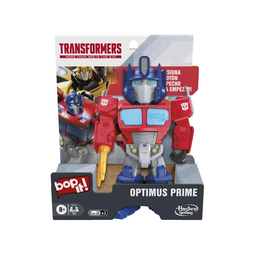 Juego De Mesa Bop It! Optimus Prime Hasbro Gaming  x 1 El Bop It! Optimus Prime Edition es una versión especial del clásico juego electrónico de reflejos y coordinación, que presenta al icónico líder de los Autobots, Optimus Prime. Este dispositivo intera