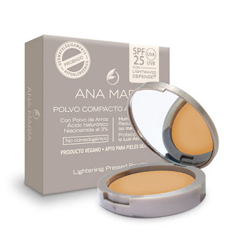 Polvo Compacto Aclarante Ana María Spf 25 Arena x 15 gr  