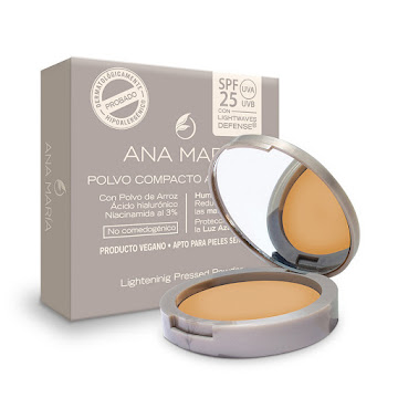 Polvo Compacto Aclarante Ana María Spf 25 Arena x 15 gr  