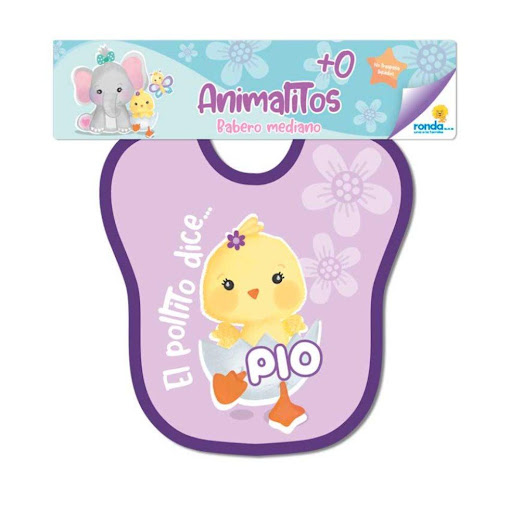 Babero Animales Niña Mediano Ronda Ronda caja x 1 Hermoso babero multicolor estampado con un hermoso y divertido diseño, por un lado tela, por el otro un útil plástico para evitar que la ropa de los pequeños se ensucie.Medida: 27 cm * 36,5 cm