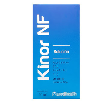 Kinor NF Ácido Lactico + Ácido Salicilico 0.5g/2.0g Megalabs Frasco x 10 ml  