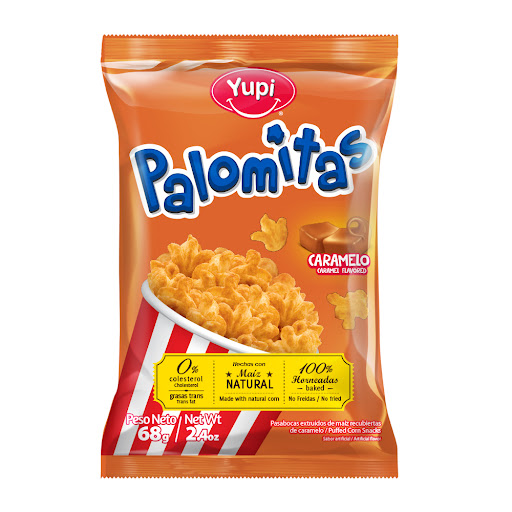 Pasabocas Yupi Palomitas Caramelo Paquete x 68 gr