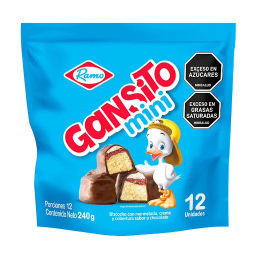 Ponqué Ramo Gansito Mini Bolsa x 12 und