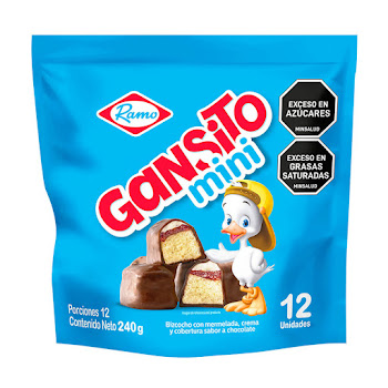 Ponqué Ramo Gansito Mini Bolsa x 12 und  