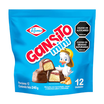Ponqué Ramo Gansito Mini Bolsa x 12 und  