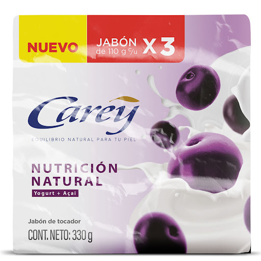 Jabón Carey Nutrición Natural 110 gr x 3 und