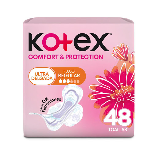 Toallas Femeninas Kotex Comfort y Protección Ultradelgadas Paquete x 48 und