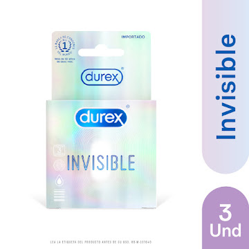 Condones Durex Invisible Caja x 3 und  