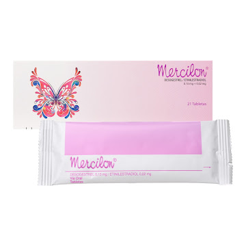Mercilon Desogestrel + Etinilestradiol 0.15mg/0.02mg Organon Caja x 21 Tabletas  