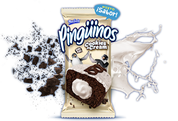 Ponqué Marinela Pinguinos Cookies & Cream x 80 gr  