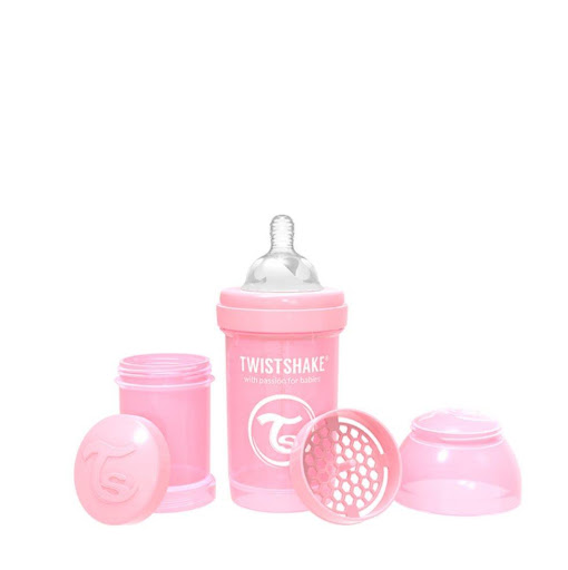 TETERO TWISTSHAKE ANTI-CÓLICO 6OZ 0+MESES ROSA Twistshake UNIDAD x 1