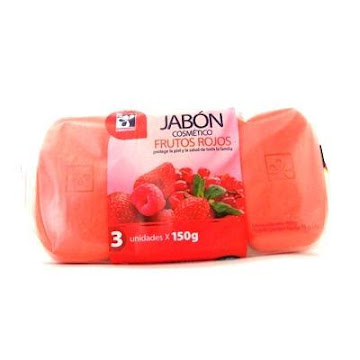 JABÓN FARMATODO   COSMETICOS FRUTOS ROJOS X150G. X3UND 