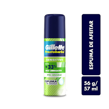 Espuma De Afeitar Gillette Prestobarba Sensitive x 56 gr  