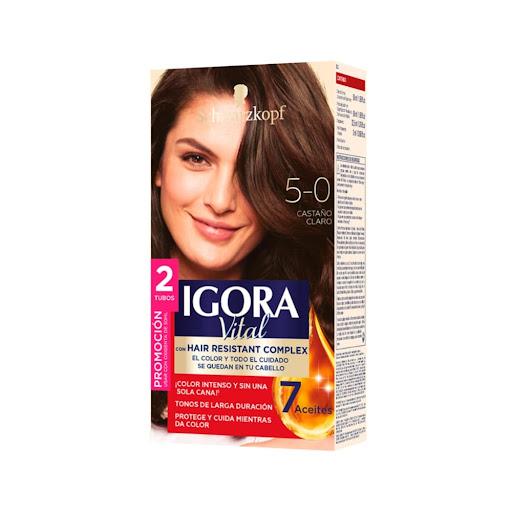 Tinte Igora Vital 5-0 Castaño Claro Caja x 1 und