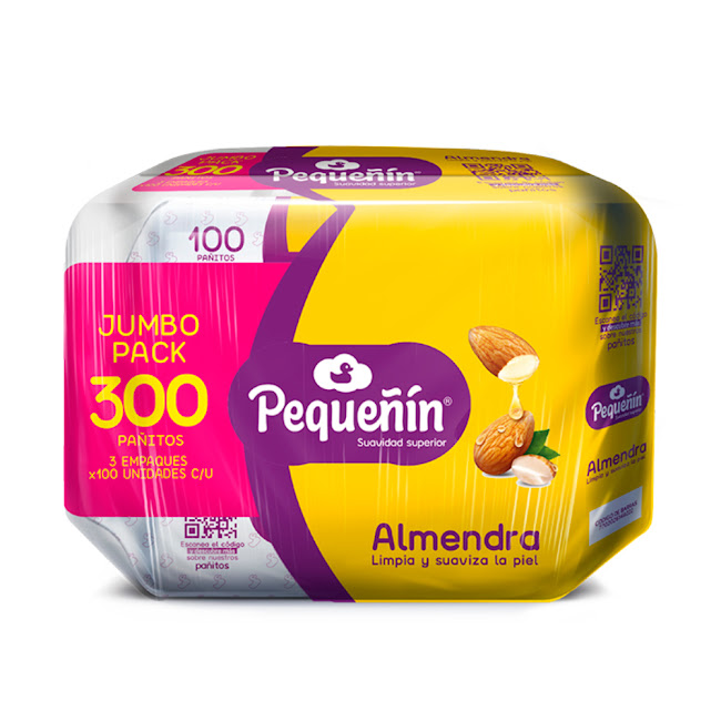 Toallitas Húmedas   Pequeñín Almendra Jumbo Pack x 300 und  