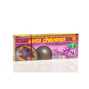 //Chocolate Uvas Cheveres Cubiertas con Chocolate x40G.                   