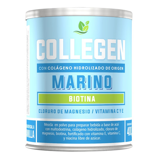 Colágeno Marino Collegen con Biotina Lata x 400 gr