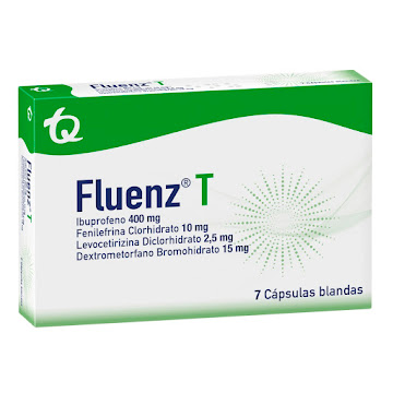 Fluenz T Ibuprofeno + Fenilefrina + Levocetirizina 400/10/2.5/15mg Tecnoquimicas Caja x 7 Cápsulas  