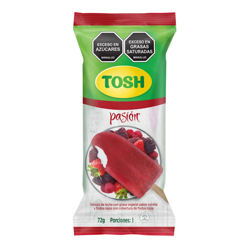 Paleta Tosh Pasión Frutos Rojos x 72 gr