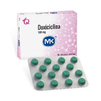 Doxiciclina 100 mg MK Caja x 15 Tabletas  