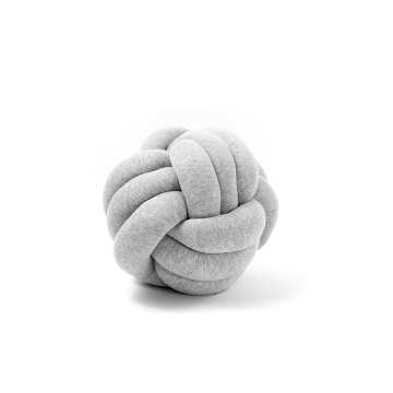 Cojín Decorativo En   Forma De Nudo Color Gris En Poliéster Y  Relleno Algodón Hipoalargénico X1 Und 