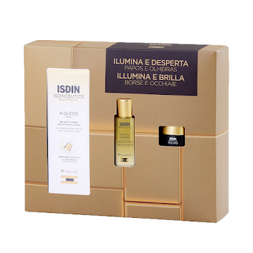 Crema Isdin K-ox Eyes Bolsas y Ojeras 15ml + Limpiador Essencial Cleasing 27ml + Vital Eyes 4ml Pack x 3 und   