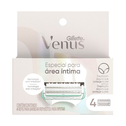 Repuesto Gillette Venus Cuchilla De Afeitar Área Íntima Blíster x 4 und