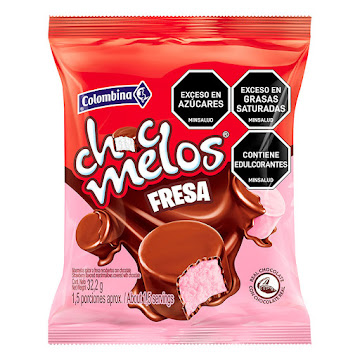 Masmelos Choc Melos Sabor A Fresa Recubiertos Con Chocolate x 32,2 gr  