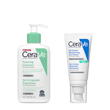 Combo Cerave Gel Limpiador Espumoso x 236 ml + Gel Crema Oil control x 52 ml  