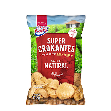 Pasabocas Súper Ricas Papas Súper Crokantes Natural Con Cáscara x 115 gr  