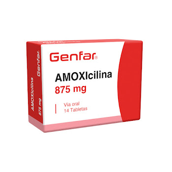 Amoxicilina 875 mg Genfar Caja x 14 Tabletas  