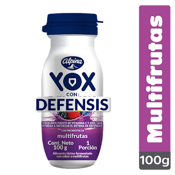 Yogurt Alpina Yox Con Defensis Multi Frutas x 100 gr  