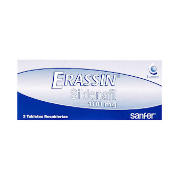 Erassin Sildenafilo 100 mg Labinco Caja x 2 Tabletas  
